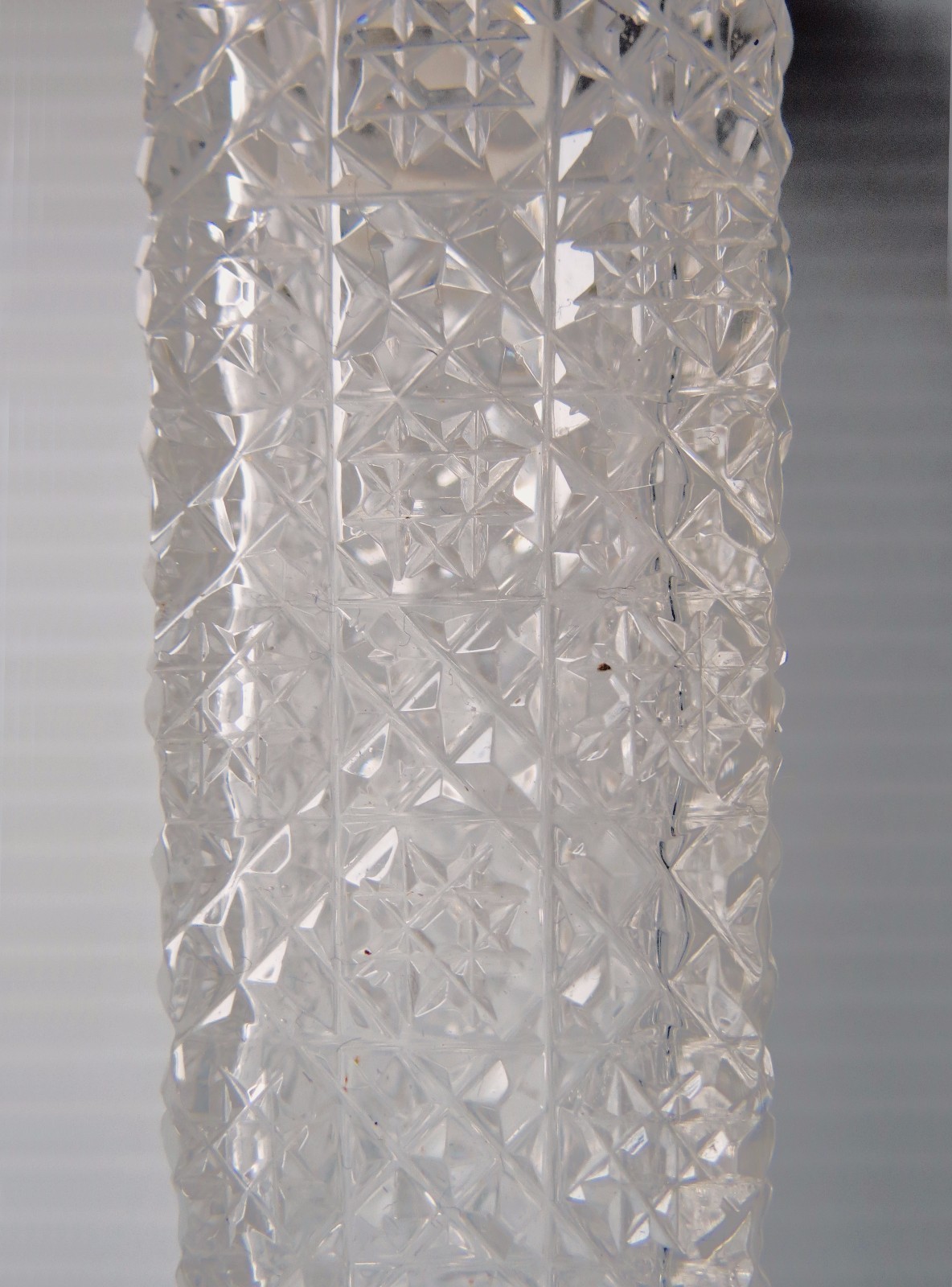 Antique Large Cut Glass Lay-Down SCENT/ PERFUME BOTTLE 7 1/2