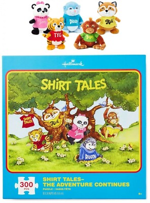 Kids puzzle 300 Pc Hallmark SHIRT Tales The Adventure  Continues Ages 6+ NIB