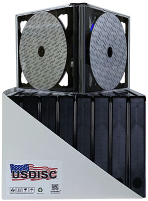 USDISC CD Jewel Cases Chubby 24mm, Quintuple 5 Disc (Black) Lot