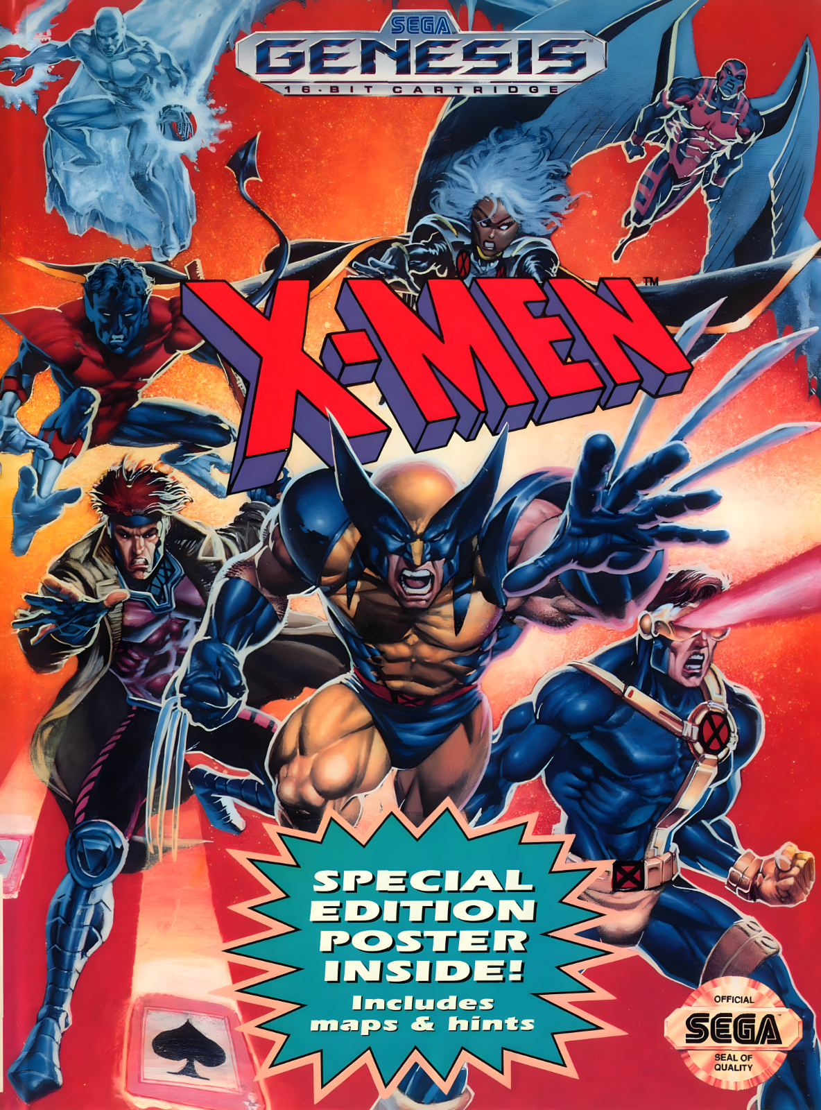 X-Men Sega Genesis Poster High Quality 4x5 8x10 8.5x11 11x17