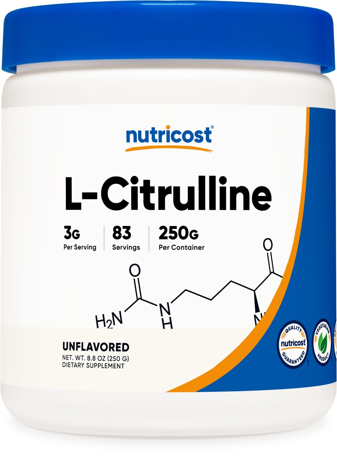 Nutricost L-цитруллин (основа) порошок - (250 грамм)
