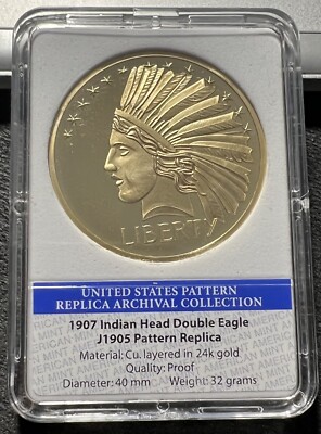 1833 Gold DOUBLE EAGLE J1905 Archival Collection 24K Proof 32 Grams 40 mm