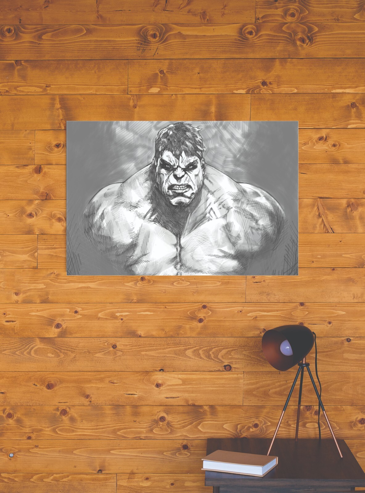 INCREDIBLE HULK AVENGERS MARVEL STRETCHED CANVAS WALL ART READY TO HANG CP220