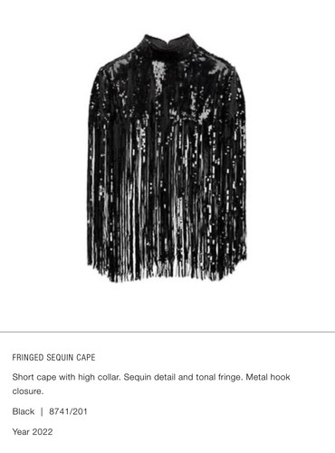24aw 【masu】ragged sequins mini cape MASU(エムエーエスユー)のRAGGED SEQUINS MINI CAPEの通販