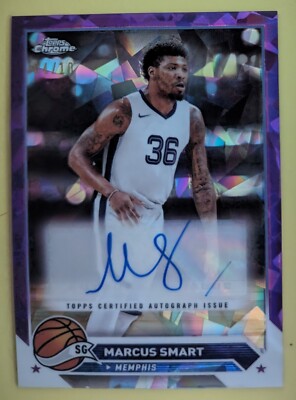 2023-24 Topps Chrome Sapphire- Autographs #CG-MSM Marcus Smart (AU) Purple /10