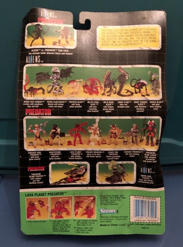 1994 Kenner Lava Planet Predator Figure With Blazing Rockets On Card