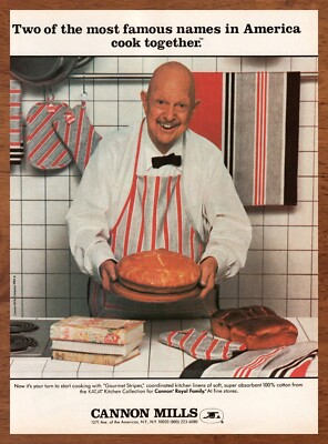 1984 Cannon Mills Royal Family KATJA Vintage Print Ad/Poster Chef James Beard 