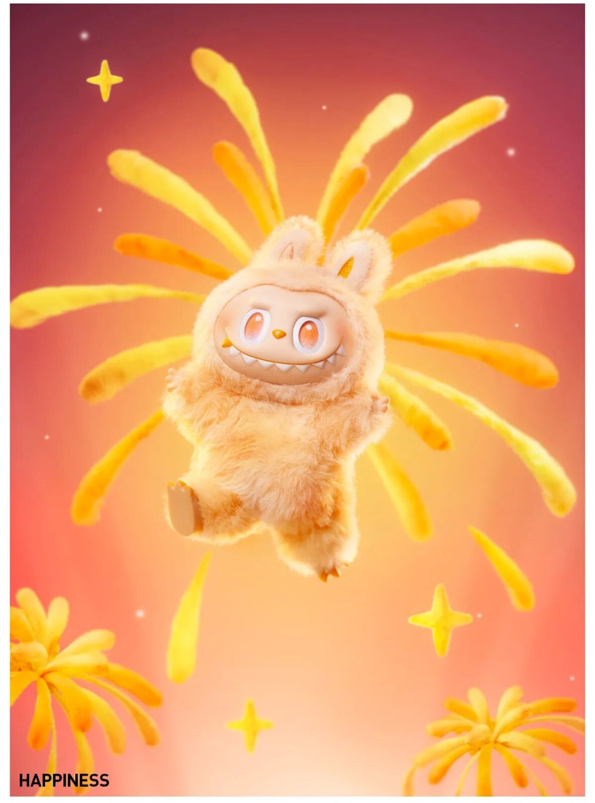 正規品 ラブブ ハピネス happiness オレンジ色 THEMONSTERS Big into