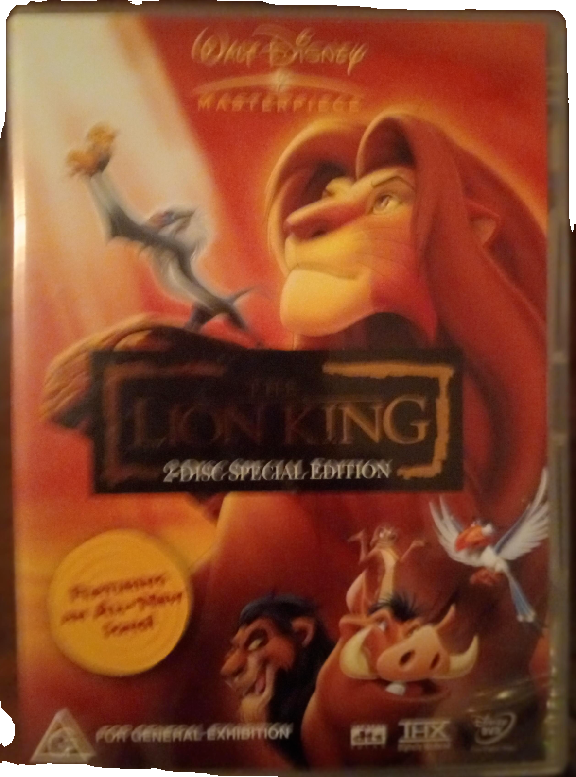 The Lion King (DVD, 1994) PAL Region 4 (2-Disc Special Edition) Disney