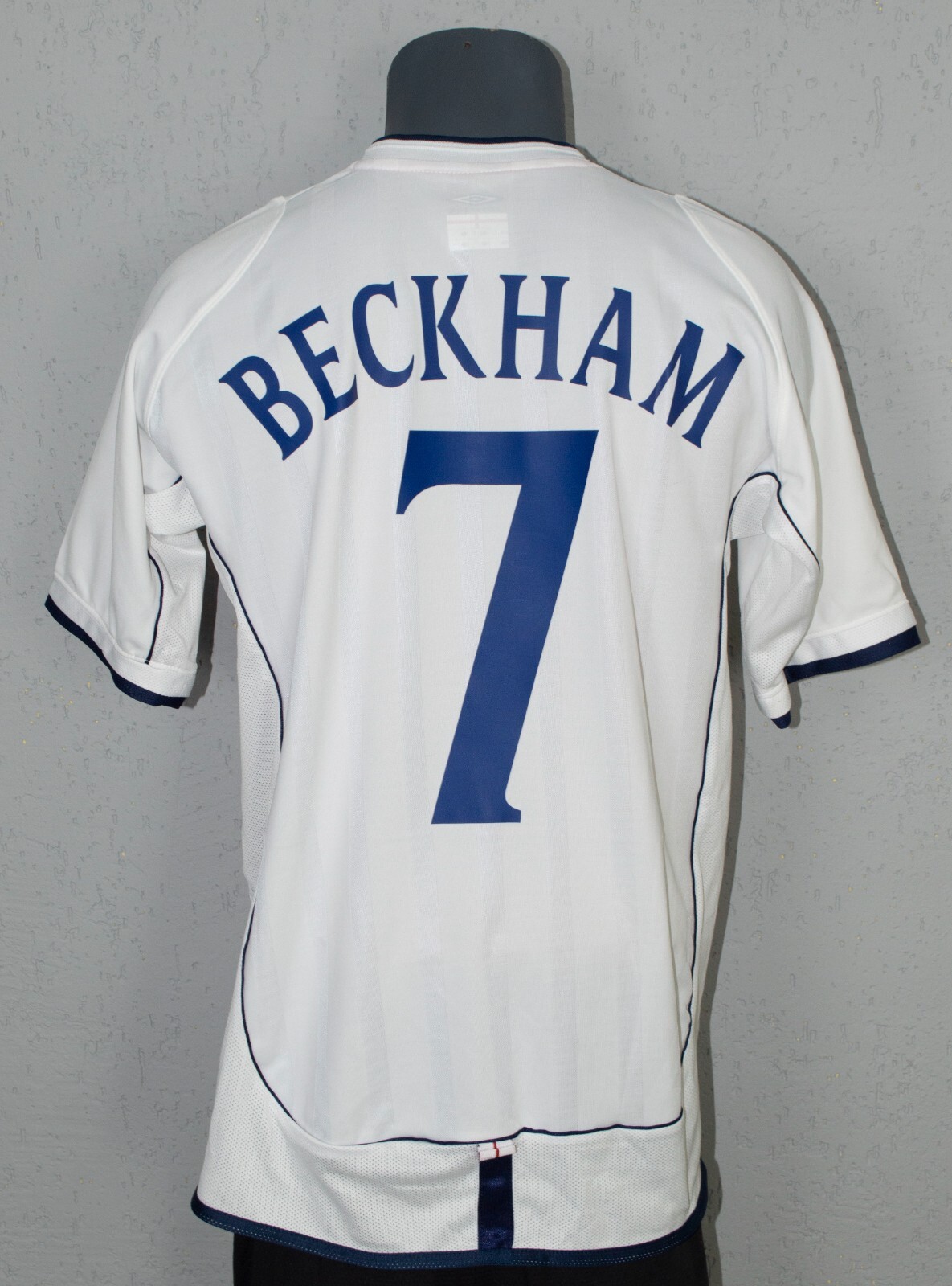England Beckham Jersey World Cup 2002 Football Mens Retro