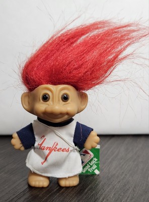3.5'' Russ MLB New York Yankees Good Luck Troll Doll, Red Hair With Tag 1991