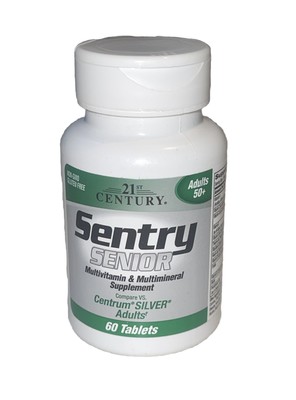 New Sentry Senior 60ct Adults 50+ Multivitamin & Mineral Supplement 21st Century