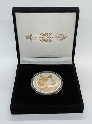 Dogecoin Doge Gold Krypto Münze als Luxusgeschenk NEU