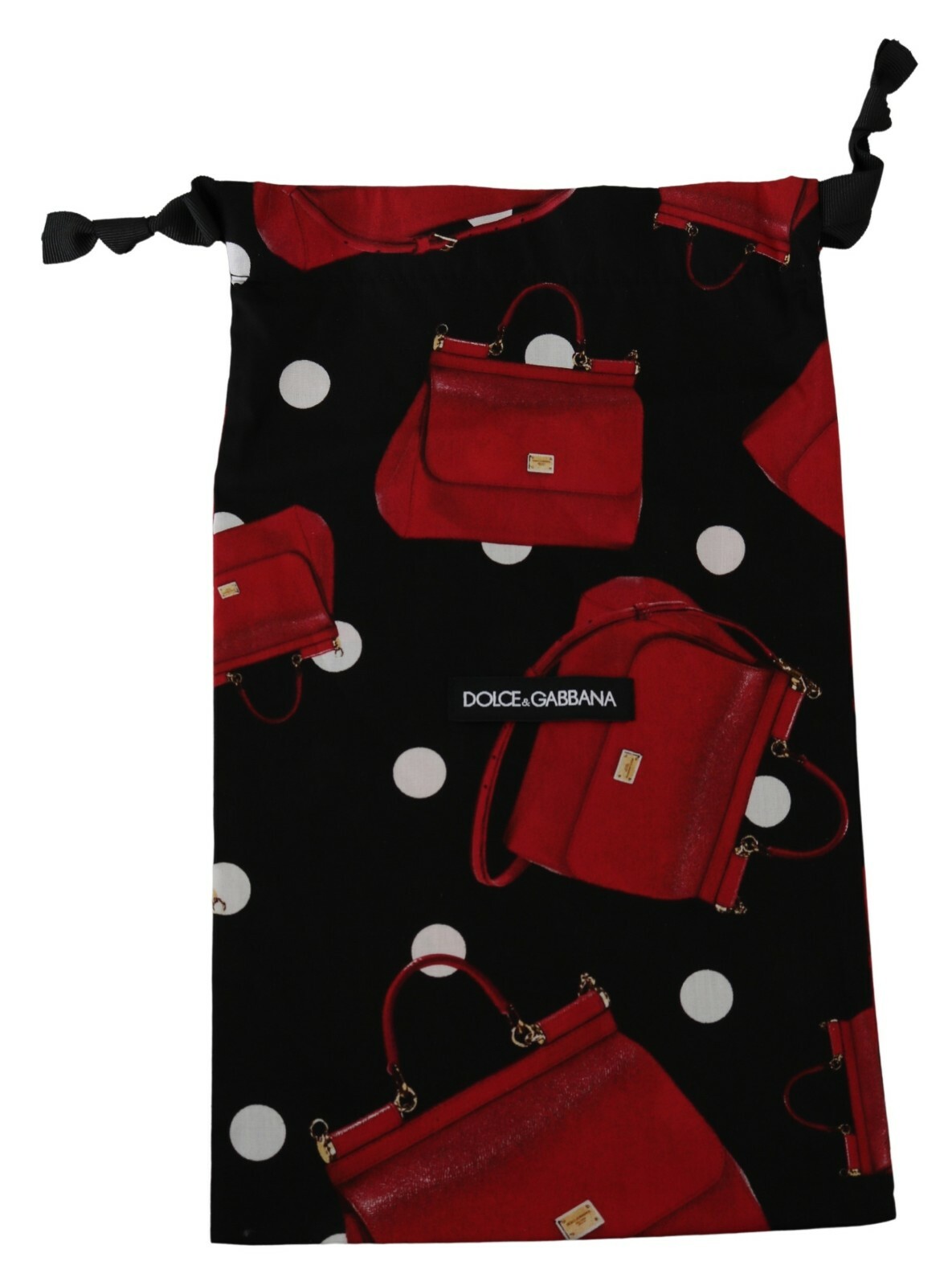 

DOLCE - GABBANA Сумка-пылесборник Черная сумка Сумка для обуви на шнурке с принтом 33 x 20 см, Черный