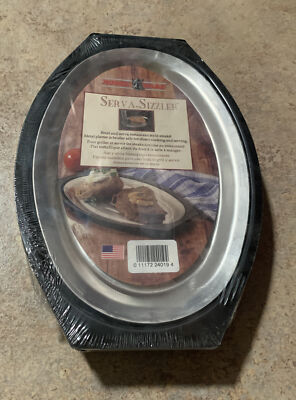 Pack of 2 Vintage NORDIC WARE Serva-Sizzler Metal Platters Brand New