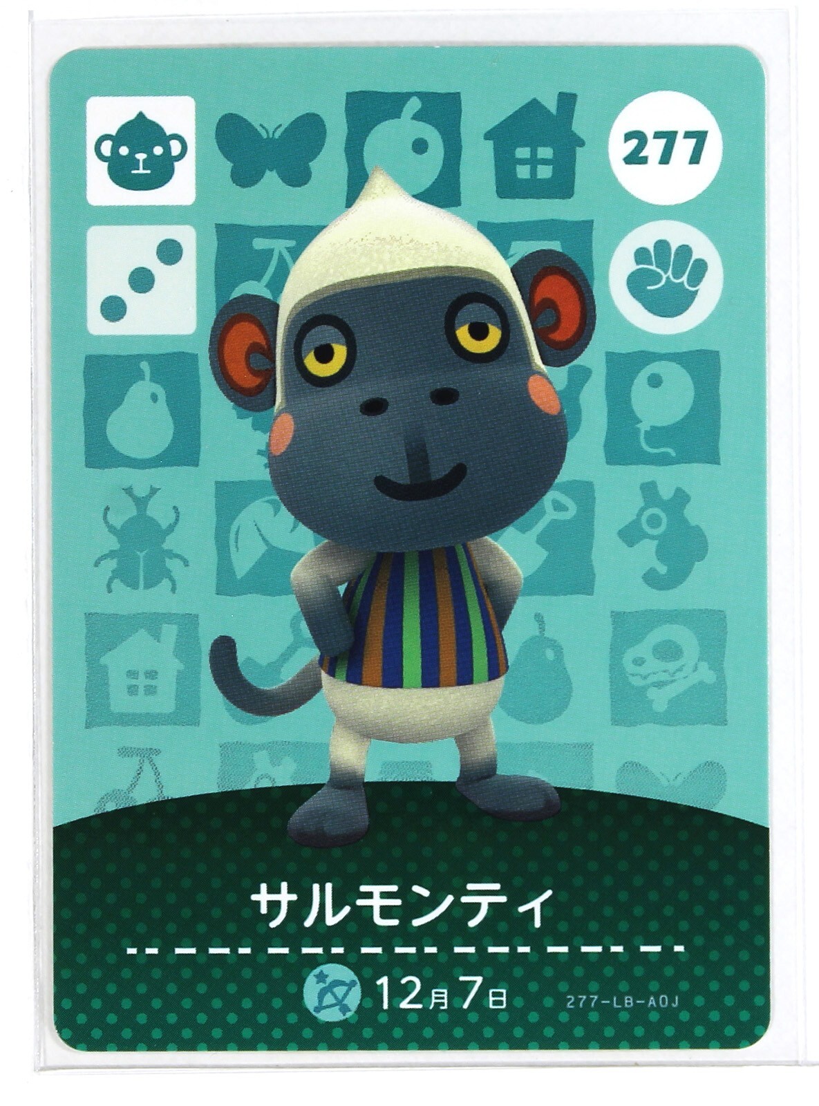 Animal Crossing Amiibo Card Japan No.277 Monty Salmonti