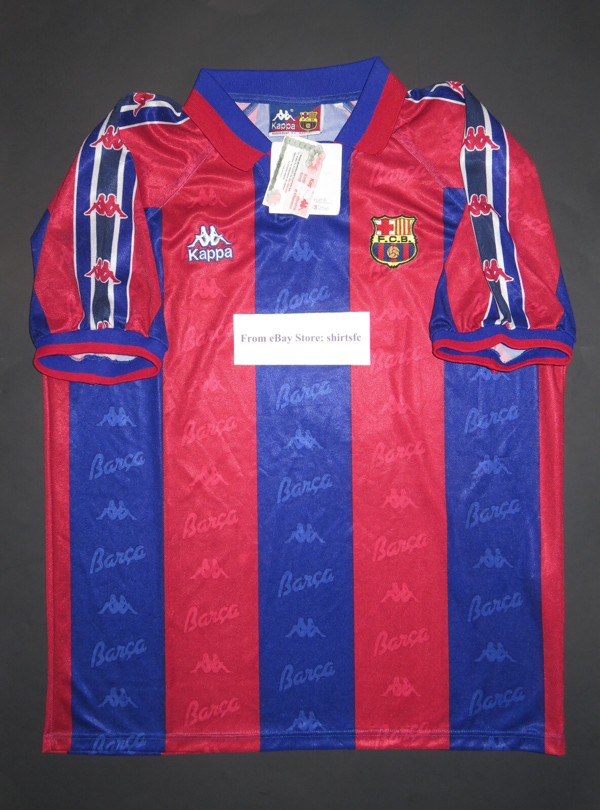 New Original 1995-1997 Kappa Authentic FC Barcelona Home