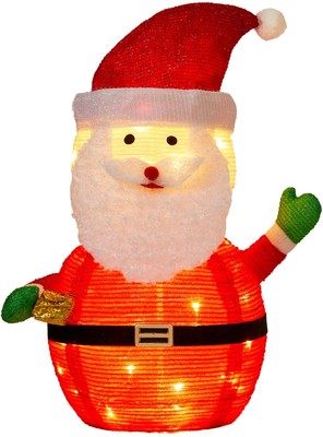 LED Weihnachtsmann Weihnachtsfigur mit Timer – Perfekte Winterdekoration