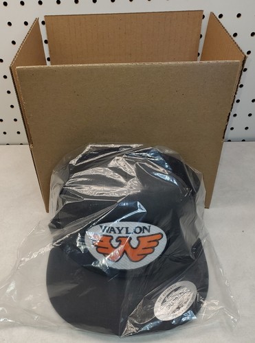 Waylon Jennings Patch Yupoong Trucker Hat/Classic 6006 Snapback Charcoal/Black