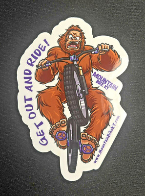 MTB Sticker Big Foot Mountain Bike Kentucky Sticker ''Get Our and Ride!'' MBK 2 Pk