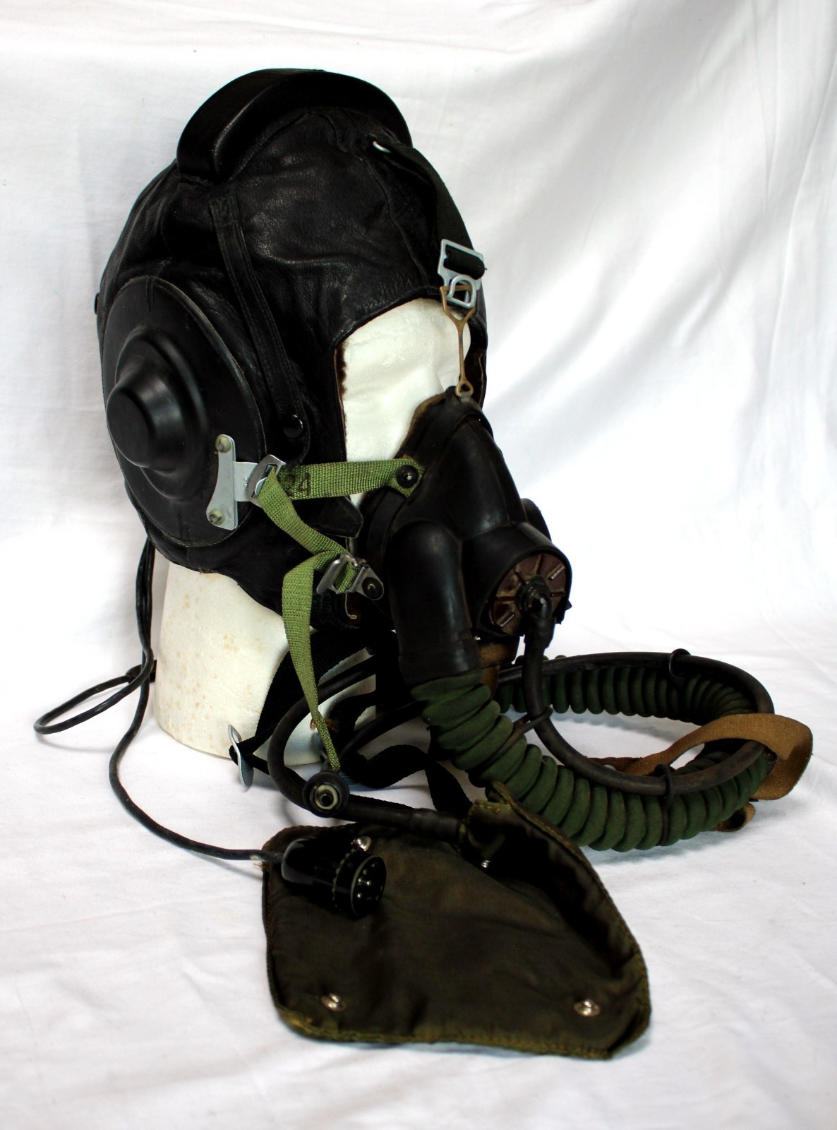 USSR Original Vintage Soviet MIG Pilot Winter Helmet and KM-32