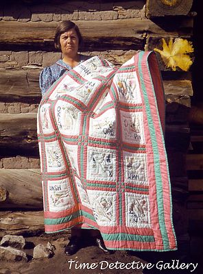 Mrs. Bill Stagg with Quilt, Pie Town, New Mexico - 1940 - Historic Photo Print