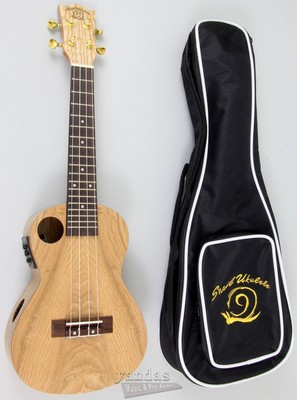 Store Demo | Amahi Snail Series Ukulele Quilted Ash | With Electronics