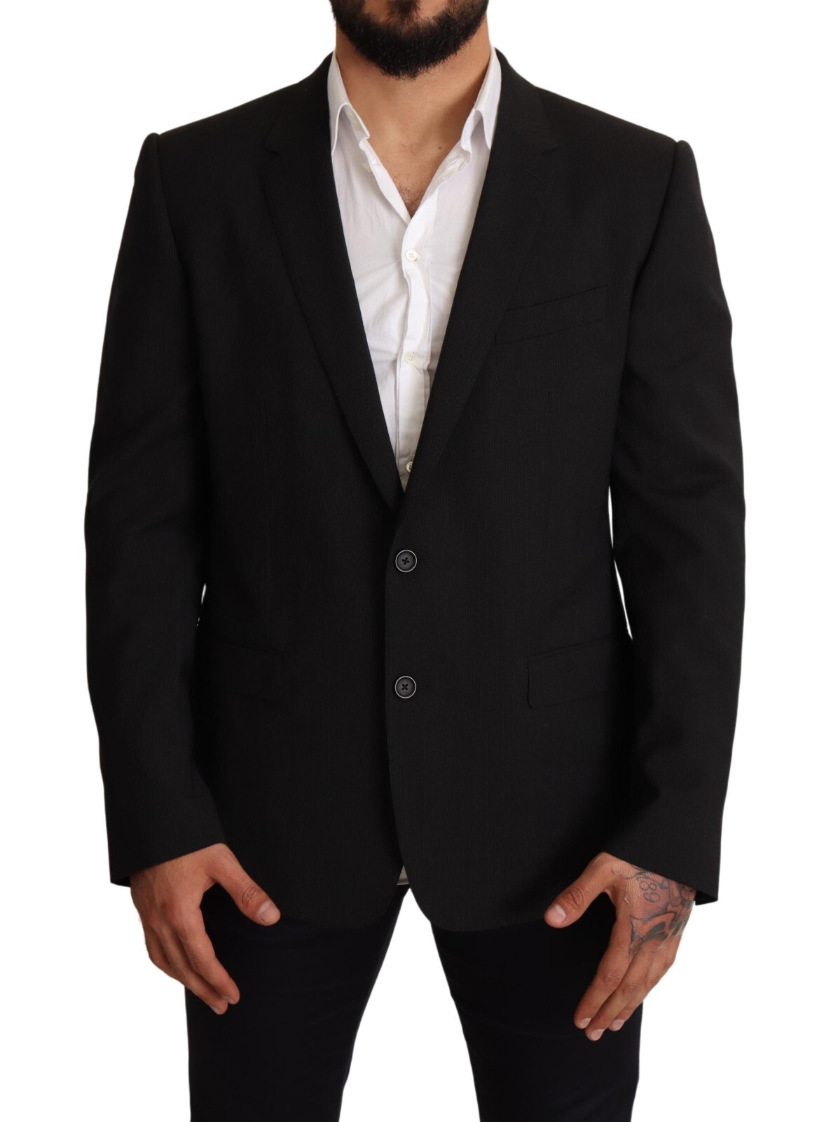 DOLCE & GABBANA Blazer Jacket MARTINI Black Striped IT54