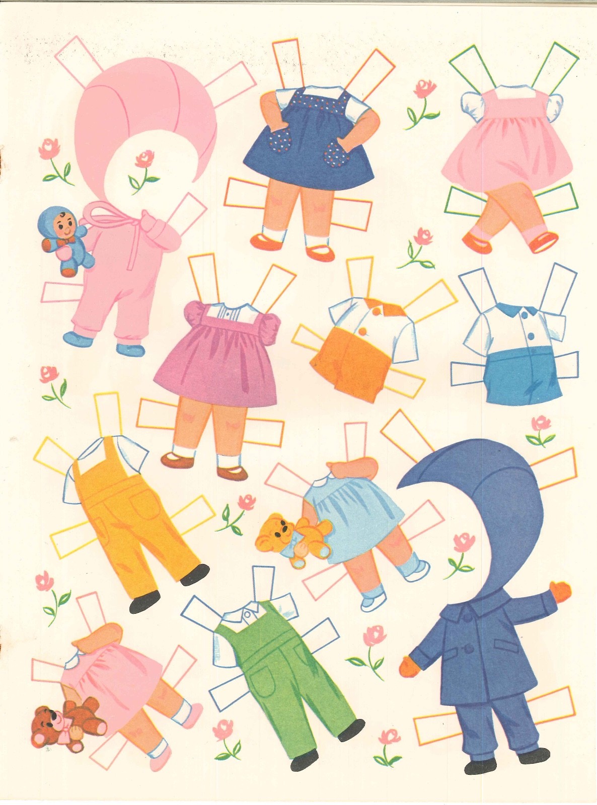 VINTGE 1960s LIDDLE KIDDLE PAPER DOLL CUTE LASR REPRODUCTIN~OrIg SZE UNCT FREE S