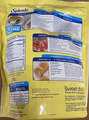 3x SPLENDA Zero Calorie Granulated Sweetener 1.2 LB VALUE SIZE Bag - 3 PACK