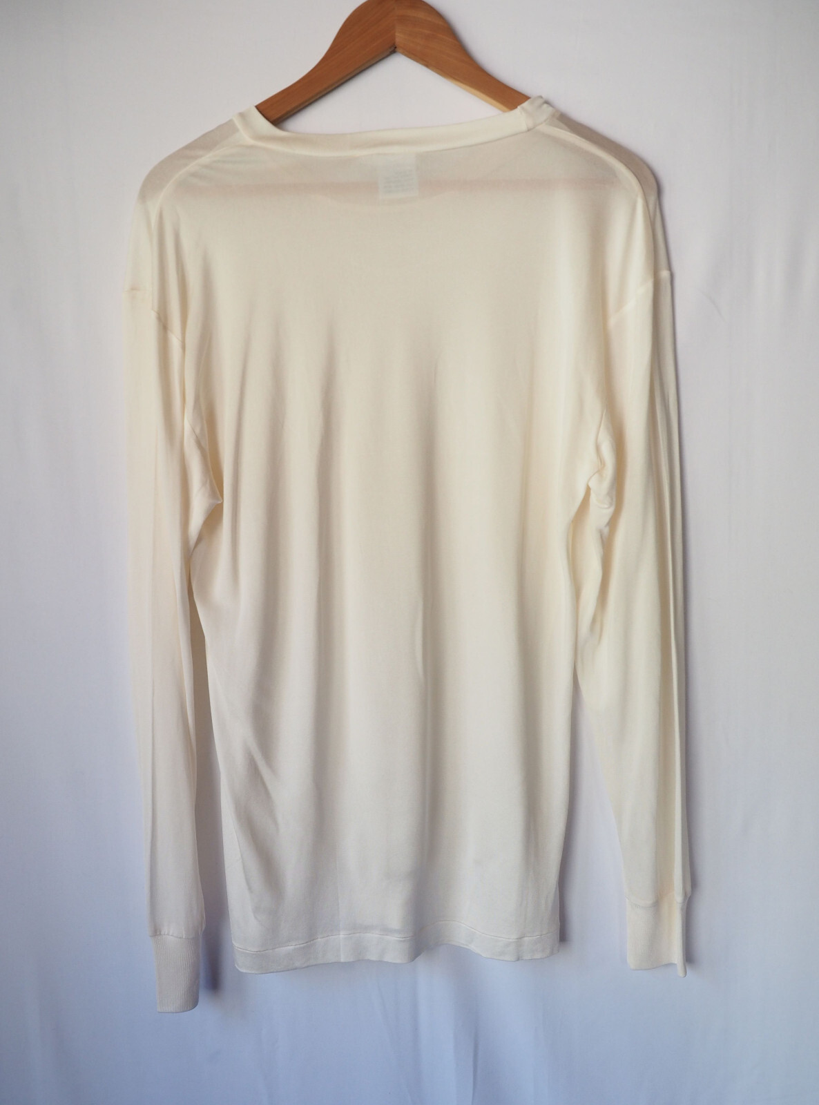 Meister Men's Washable Filament Silk Knit Base Layer Shirt Ivory XL