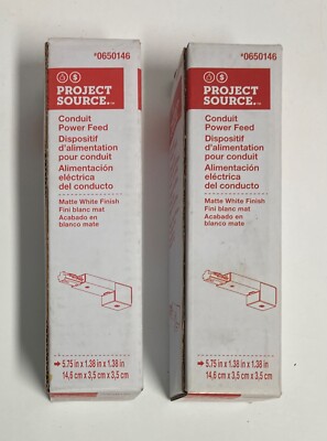 (Lot of 2) 0650146 Project Source Conduit Power Feed Matte White 175008-005