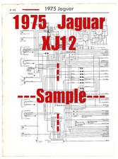 1975 Jaguar XJ12 Full Car Wiring Diagram *High Quality Printed Copy* *2