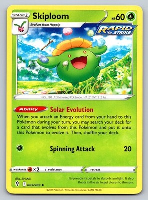 Skiploom 003/203 SWSH07: Evolving Skies Pokemon Card - NM