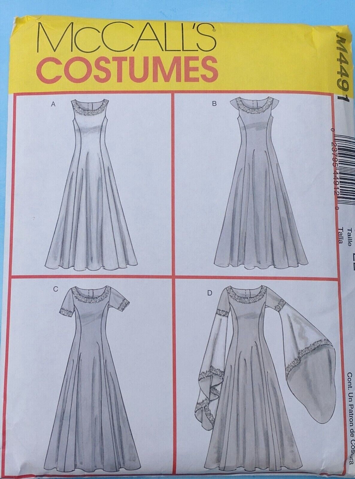 McCall&rsquo;s Pattern M4491 Arwen Princess Renaissance Dress Laced Back 