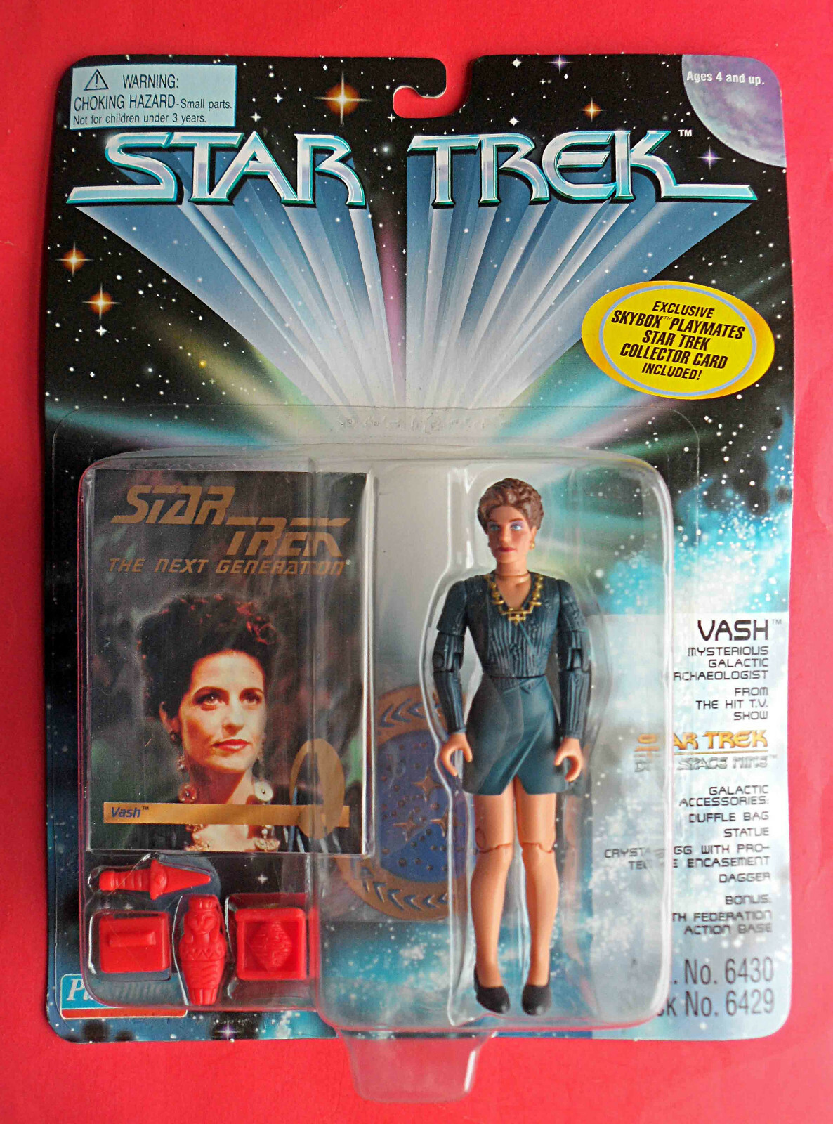 【Star Trek】フィギュア　7点セット Star Trek TNG Playmates VASH Action Figure + Skybox Trading