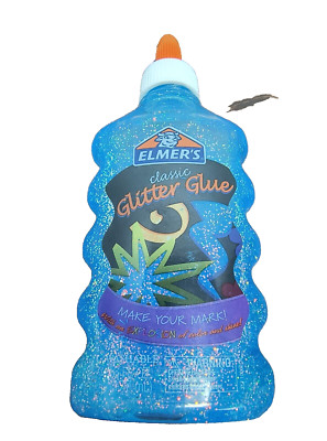Elmer's Classic Glitter Glue Blue NEW Great for Slime 