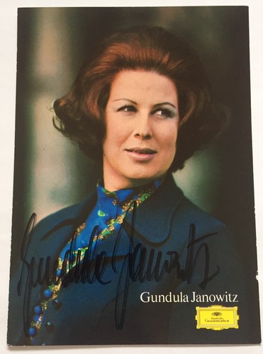 Gundula Janowitz signiert Oper Karte Signatur Unterschrift Autogramm