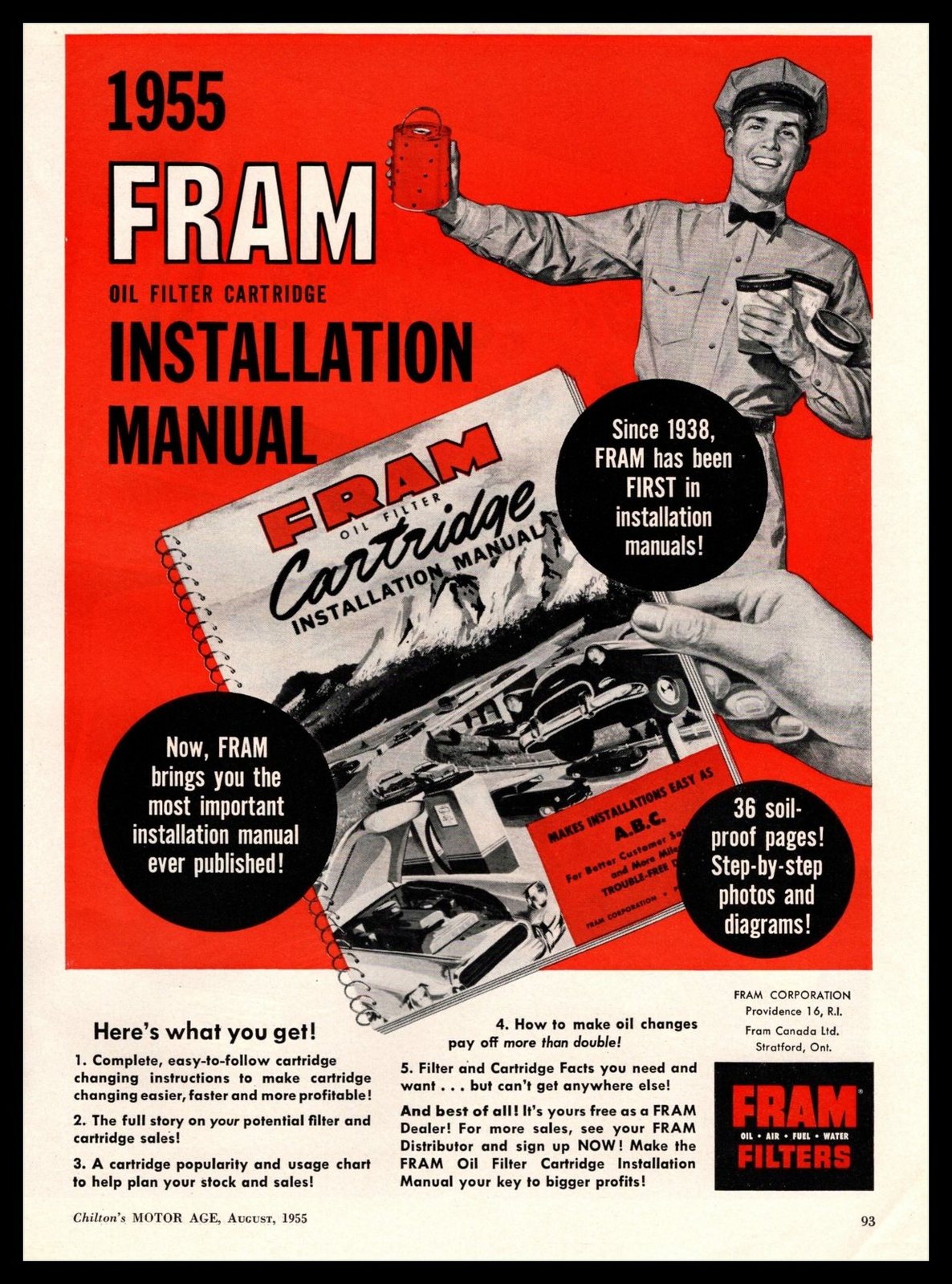 Filter Cartridge Installation Guide Gas Station Attendant Print Ad