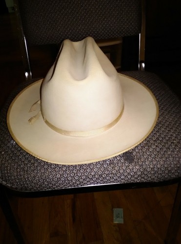 VTG Setson tan felt Open Road   with a felt Band Hat w/ Original Box Size 7