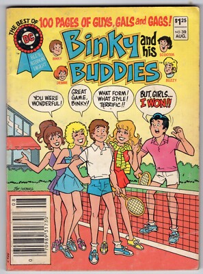 Binky and His Buddies DC Blue Ribbon Comic Digest #39 1983 Tennis GGA Cover