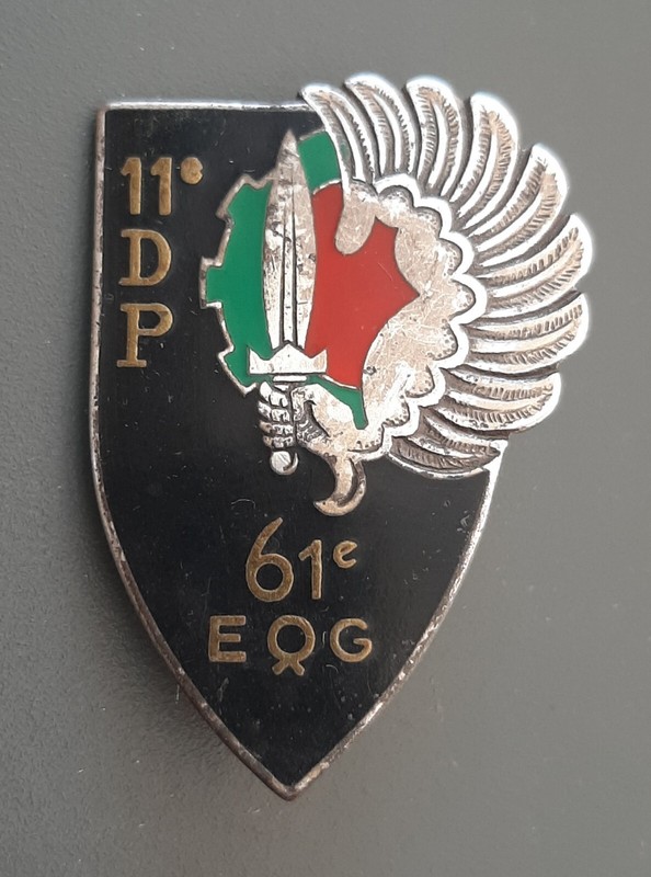 Insigne 11Â° Division Parachutiste 61Â° Eqg Drago G.2323 Original Badge