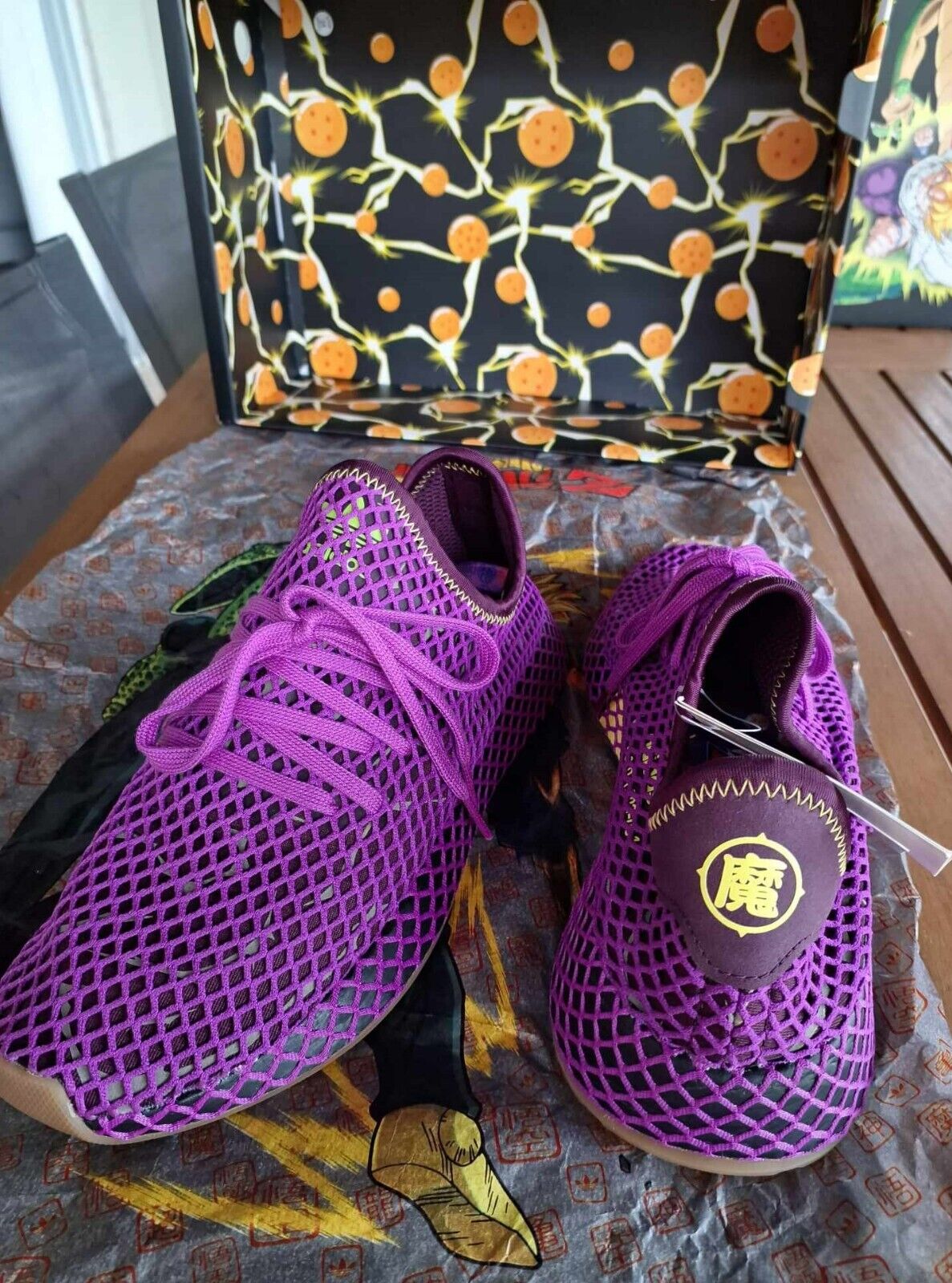 Adidas Dragon Ball Deerupt Runner D97052 Z Son Gohan 8.5 NEW With box Adidas Dragon Ball Deerupt Runner D97052 Z Son Gohan 8.5 NEW With box