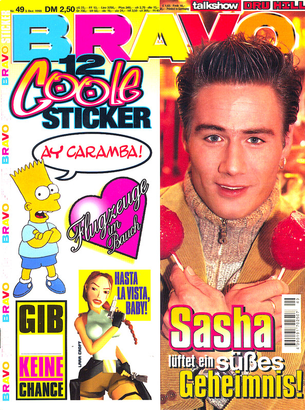 Magazine Bravo NÂ° 49/1998, Sasha, Nsync, Spice Girls, Madonna, Metallica, 5ive.