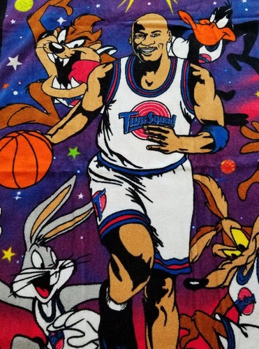 vintage 1996 space jam michael jordan beach towel 56
