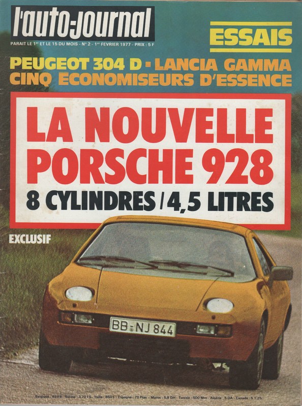 L'Auto Journal 1977 2 Lancia Gamme Porsche 928 Peugeot 304 Gl Diesel Bmw 328 Rep