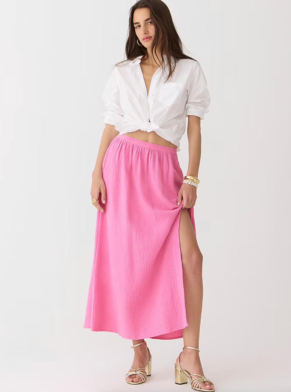 スカート Burmula : 24SS / SIDE PLEATS MAXI SKIRT (2COLORS) $_57.PNG?set_id=880000500F