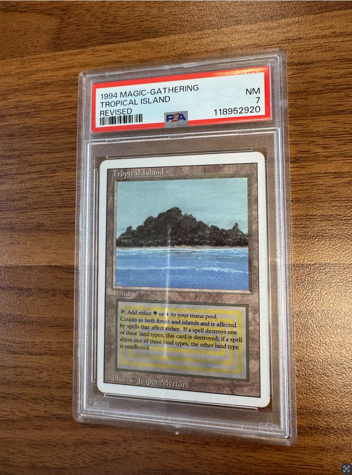 Tropical Island Revised PSA 7 NM - Graded MTG Magic the