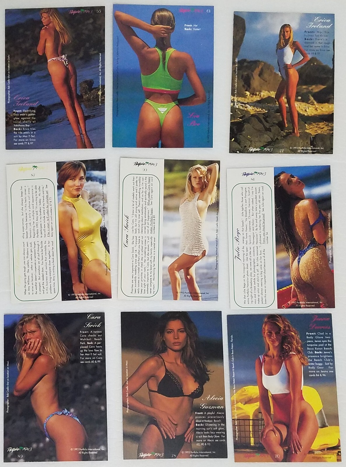 1993 portfolio swimsuit cards Full Base Set 1 and Set 2 | eBay
