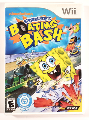 SpongeBob's Boating Bash (Nintendo Wii, 2010) CIB Complete with Manual - Tested